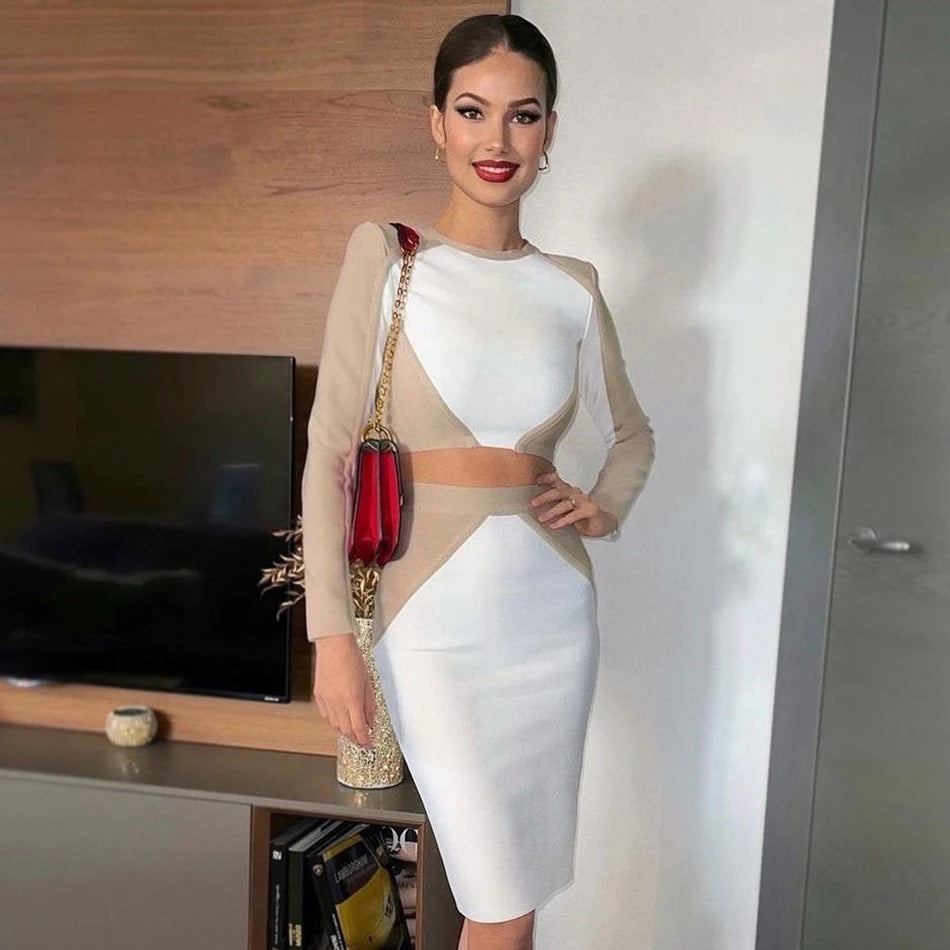 PRISCILLA LONG SLEEVE TOP and MIDI SKIRT SET