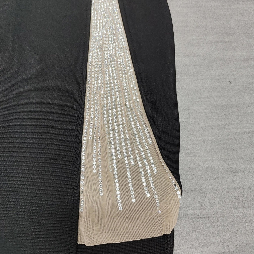 SAVANNA ONE SHOULDER SIDE SLIT MIDI DRESS