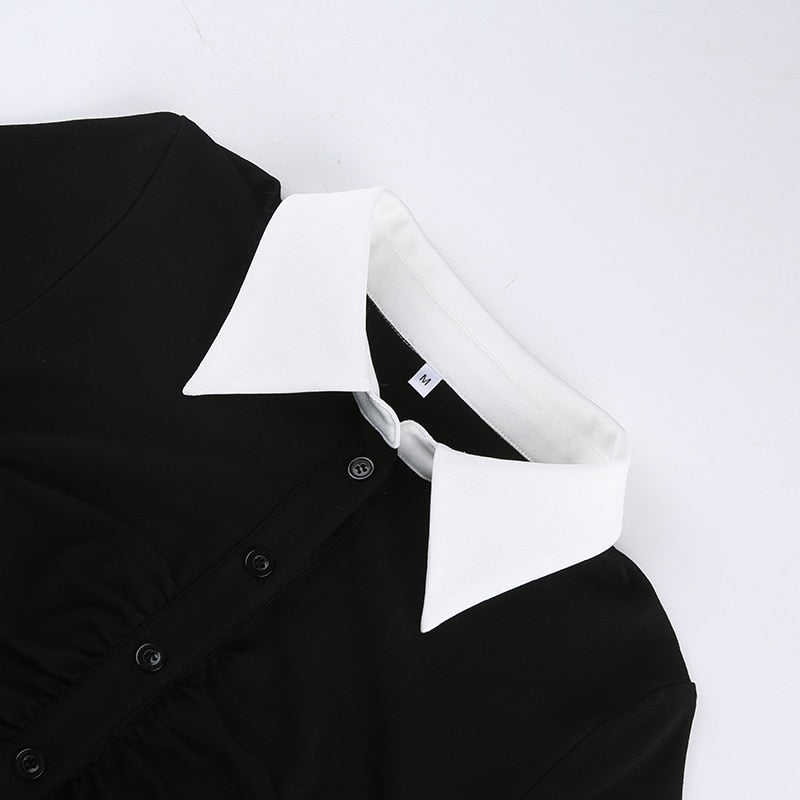 TEAGAN MAXI LONG SLEEVE COLLARED DRESS