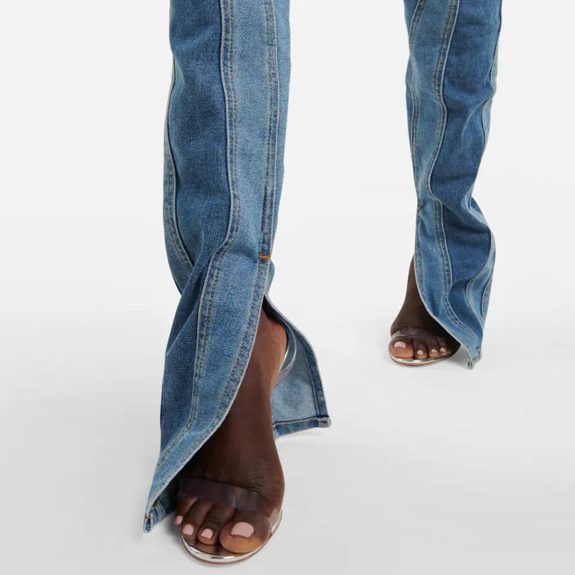 DAMINA HIGH WAIST PANELED JEANS