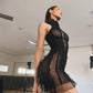 ADELINE SLEEVELESS MESH MINI DRESS