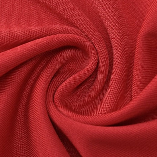 PEMMA RED MAXI FEATHER SLEEVE DRESS