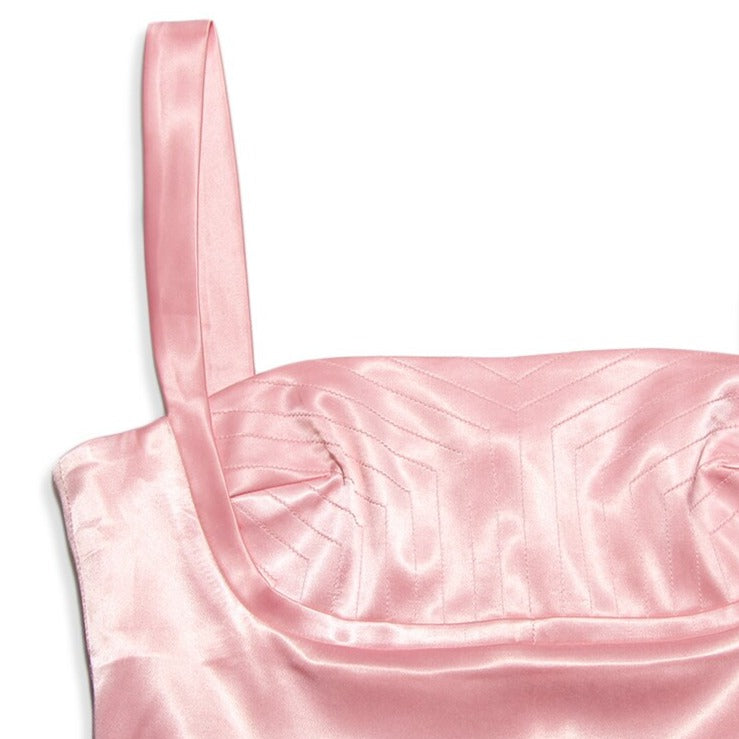 Pink Satin Mini Dress – Sexy Slim Fit Birthday & Party Outfit for Women