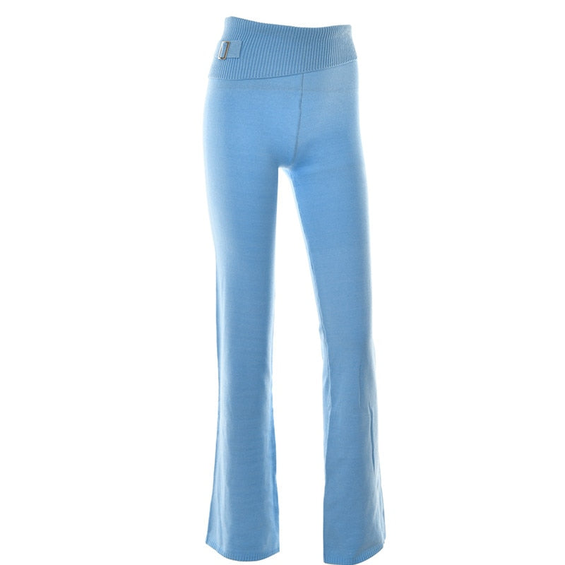 HELEN KNITED FLARE PANTS and HOODIE 2 PIECE SET