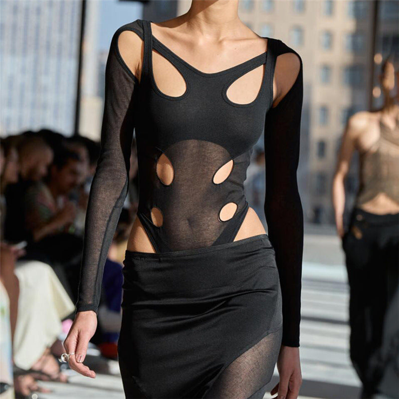 VIRGINIA MESH CUT OUT BODYSUIT