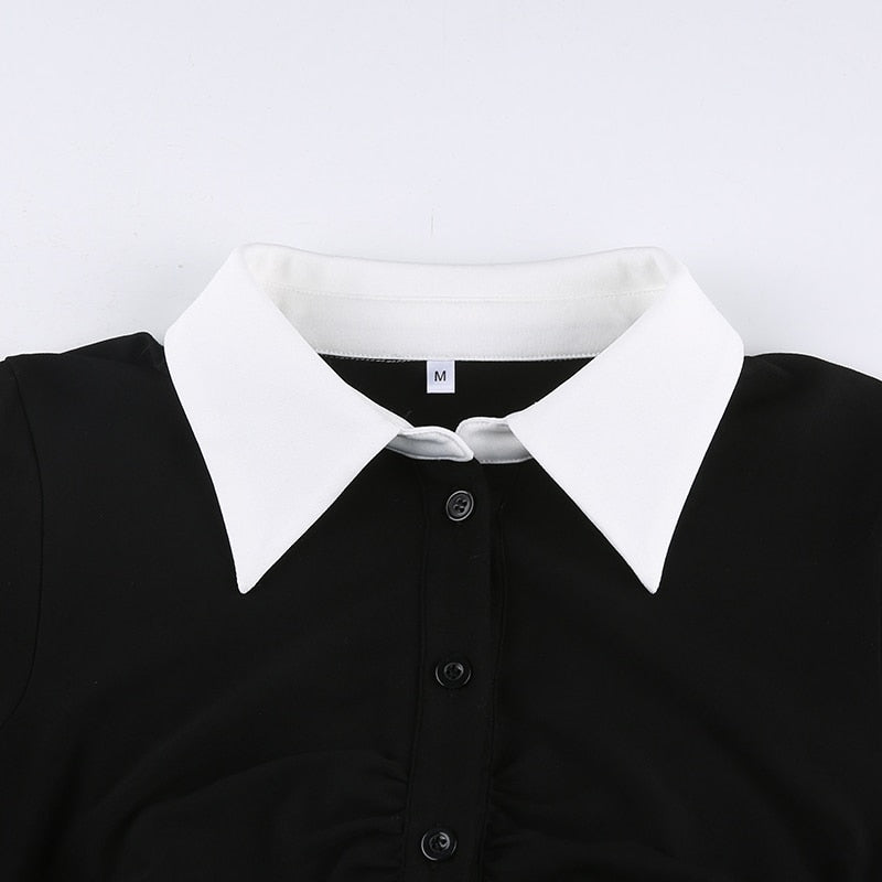 TEAGAN MAXI LONG SLEEVE COLLARED DRESS