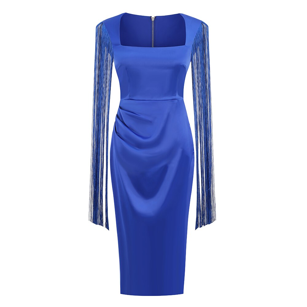 AUSTYM MIDI TASSEL DRESS