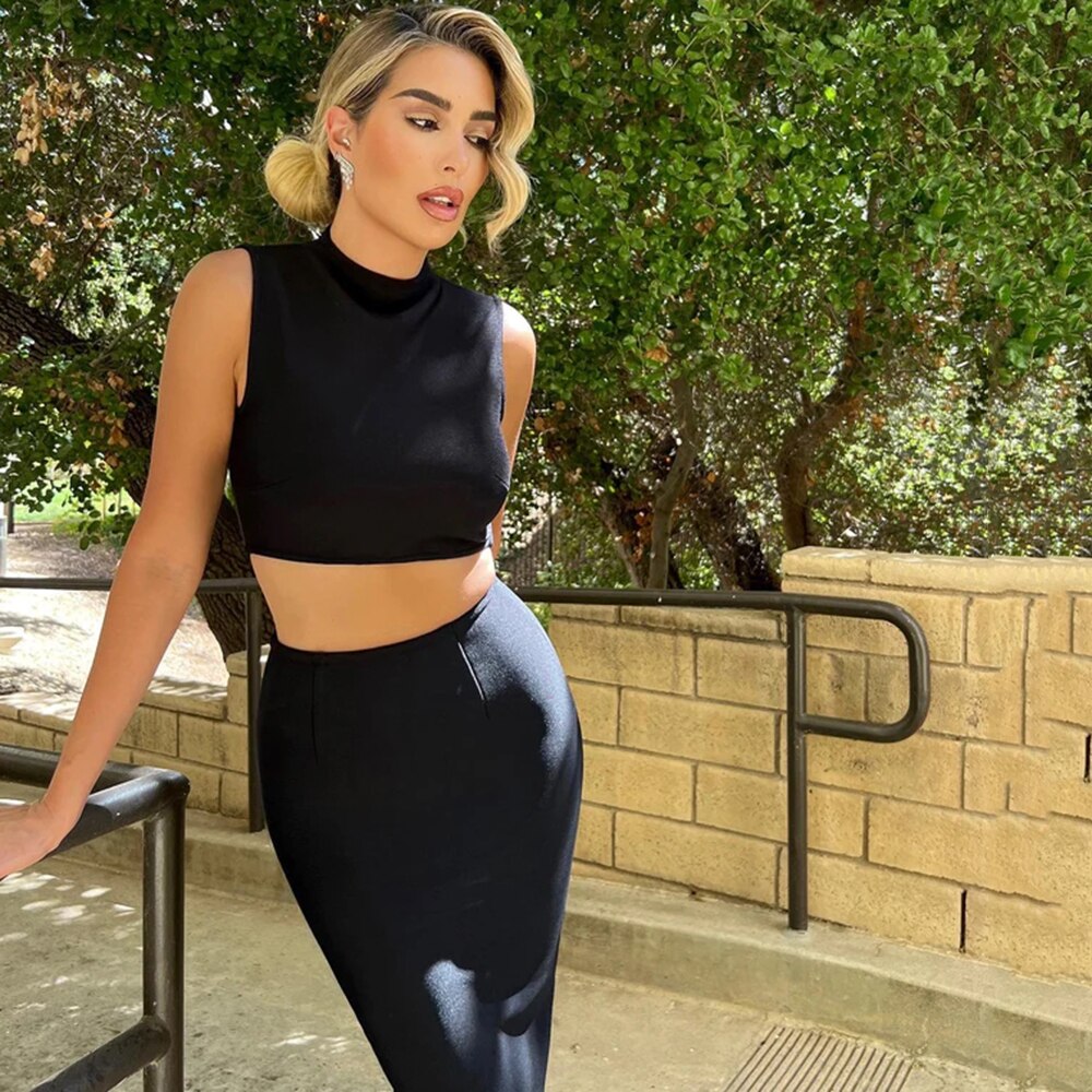 DELANEY BACKLESS TOP and SKIRT SET