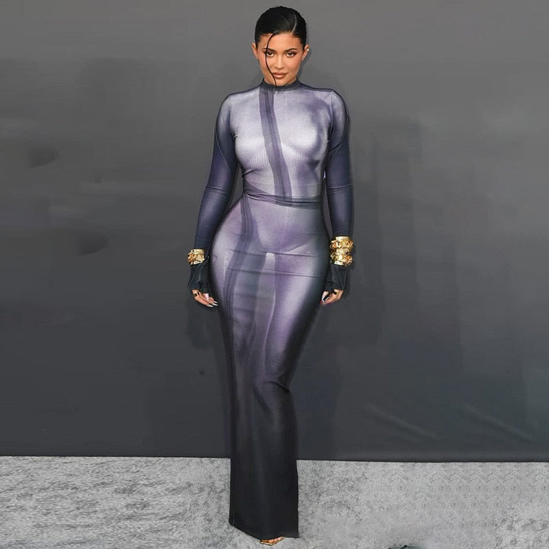KYLIE MAXI PRINTED DRESS