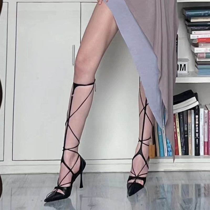 JAZLYN HIGH HEEL GLADIATOR SANDALS