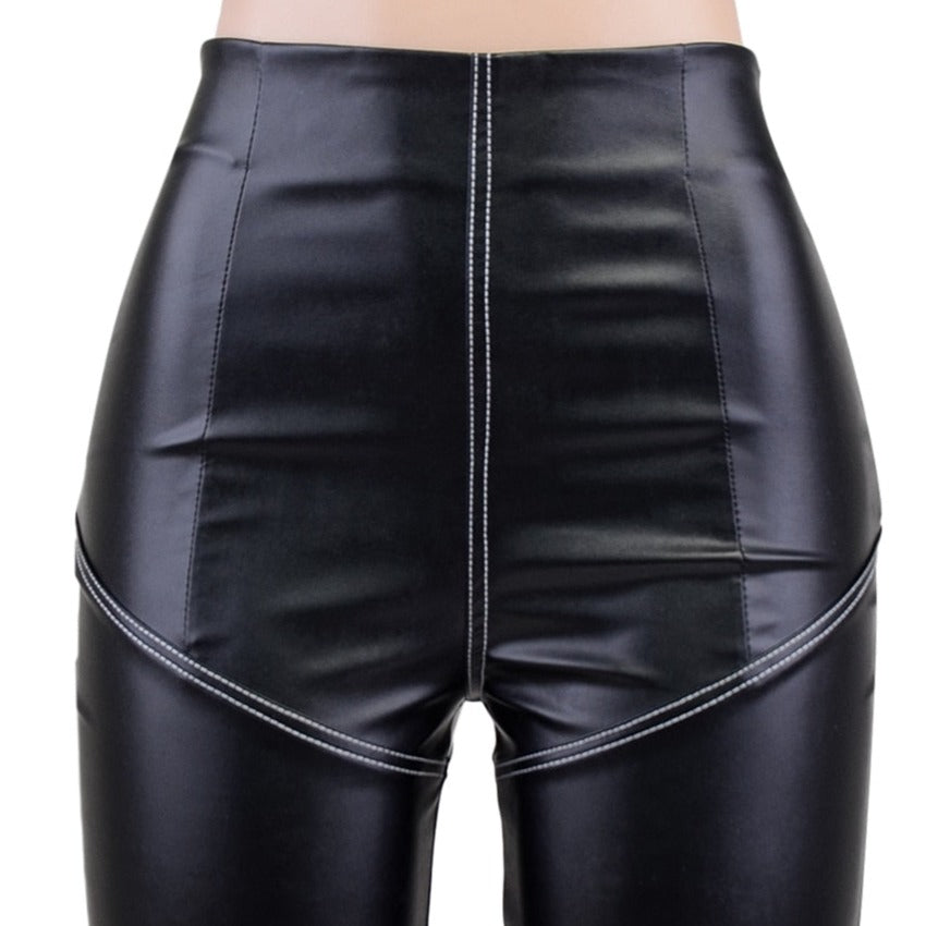 HAISLEY PU LEATHER HIGH WAISTED PANTS