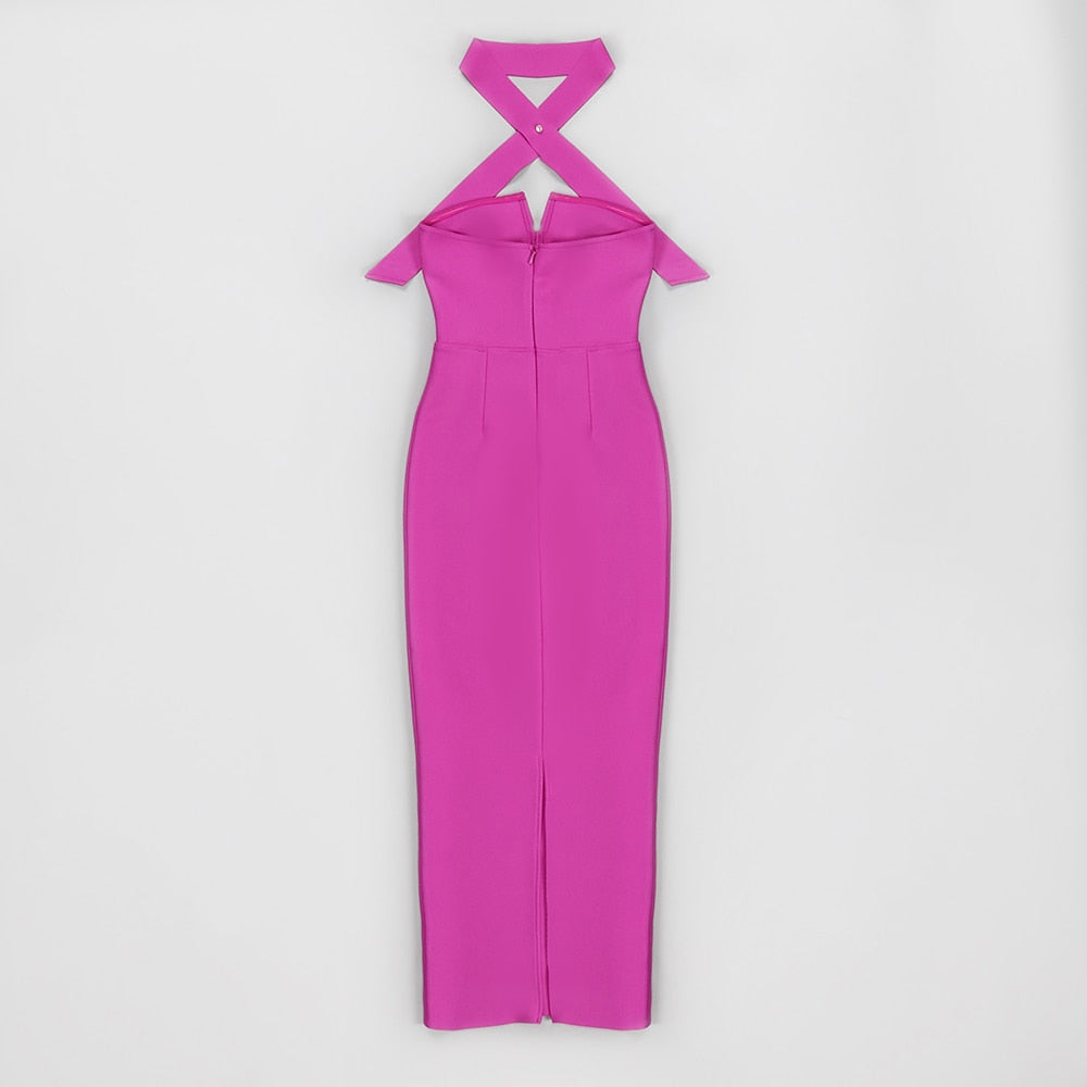 MILLIE BACKLESS BOW TIE DRESS