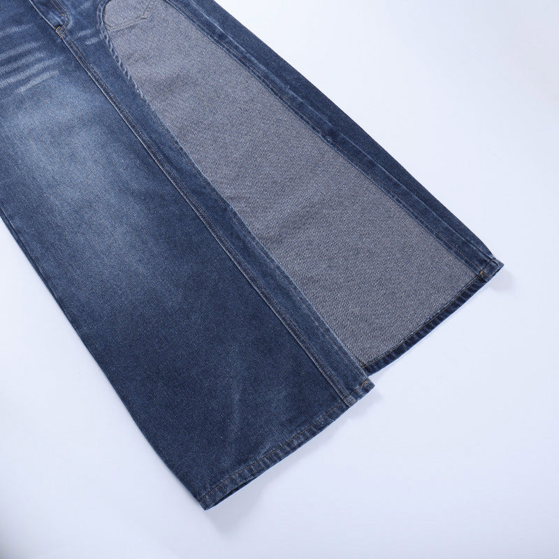 EMERIE LOW WAIST SIDE SLIT DENIM MAXI SKIRT