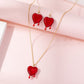 BLOODY HEART NECKLACE and EARRINGS