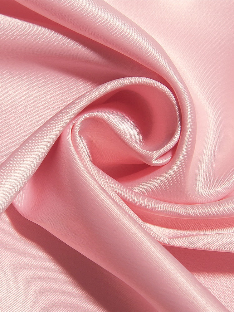 Pink Satin Mini Dress – Sexy Slim Fit Birthday & Party Outfit for Women