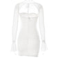 RENATA LONG SLEEVE BACKLESS MINI DRESS