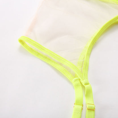 NIA 3 PIECE NEON LINGERIE SET