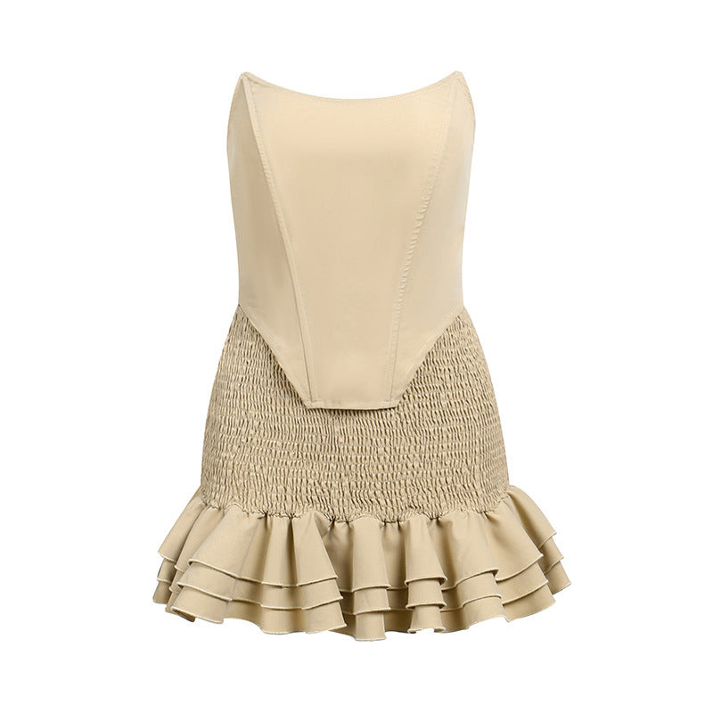 MCKINLEY CORSET and RUCHED MINI SKIRT SET