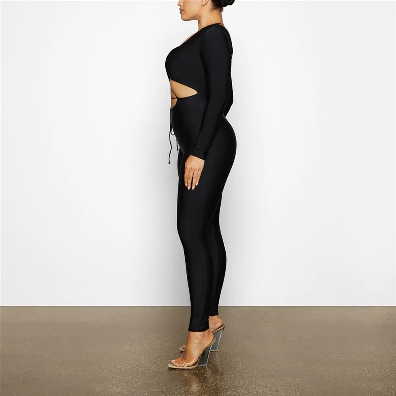 MALIYAH HOLLOW OUT BACKLESS JUMPSUIT