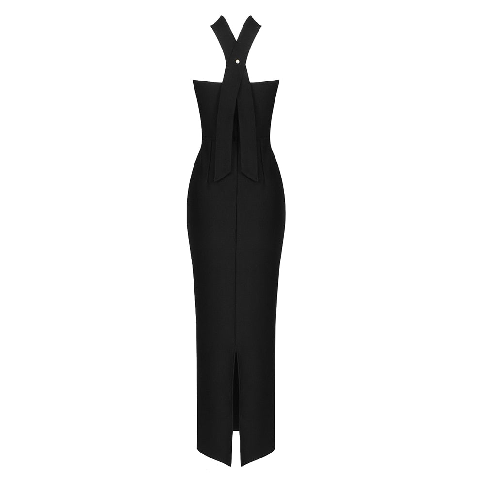 MILLIE BACKLESS BOW TIE DRESS