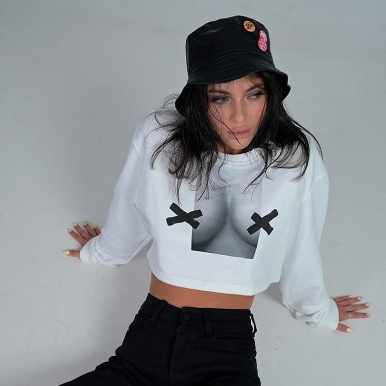 CASSIDY LONG SLEEVE PRINTED SWEATSHIRT