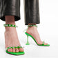 ILA TRIANGLE HEEL TRANSPARENT SANDALS