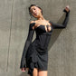 MADILYN LONG SLEEVE HOLLOW OUT MINI DRESS