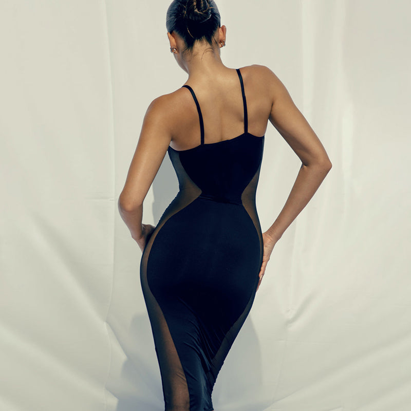 EMMY MESH BODYCON MIDI DRESS