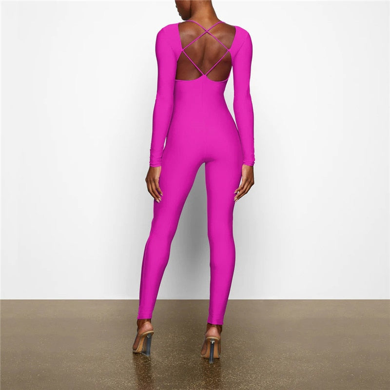 MALIYAH HOLLOW OUT BACKLESS JUMPSUIT