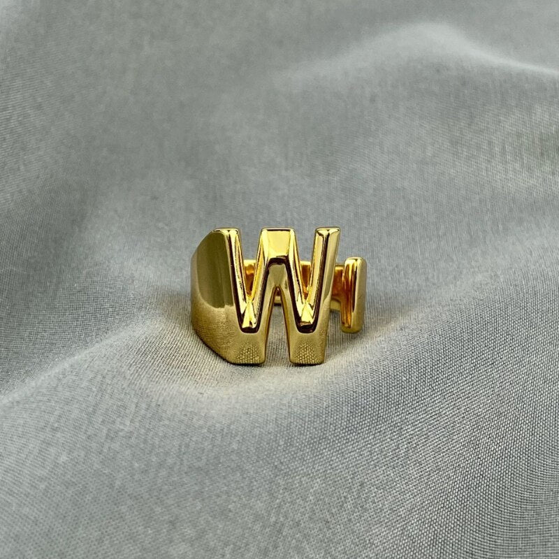 LETTERS GOLD RINGS