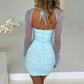 RENATA LONG SLEEVE BACKLESS MINI DRESS