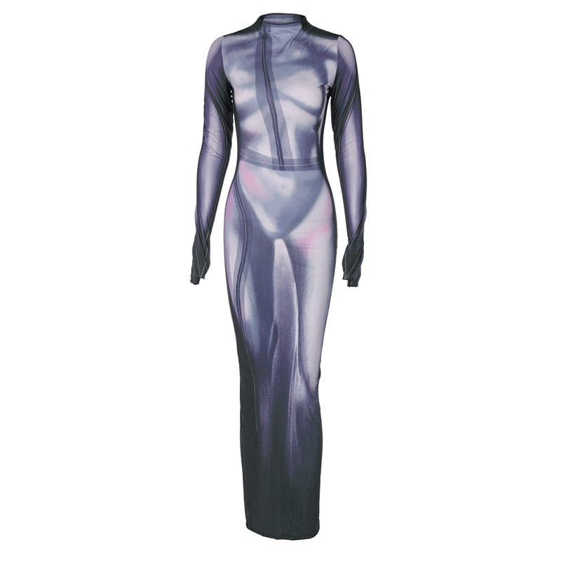 KYLIE MAXI PRINTED DRESS