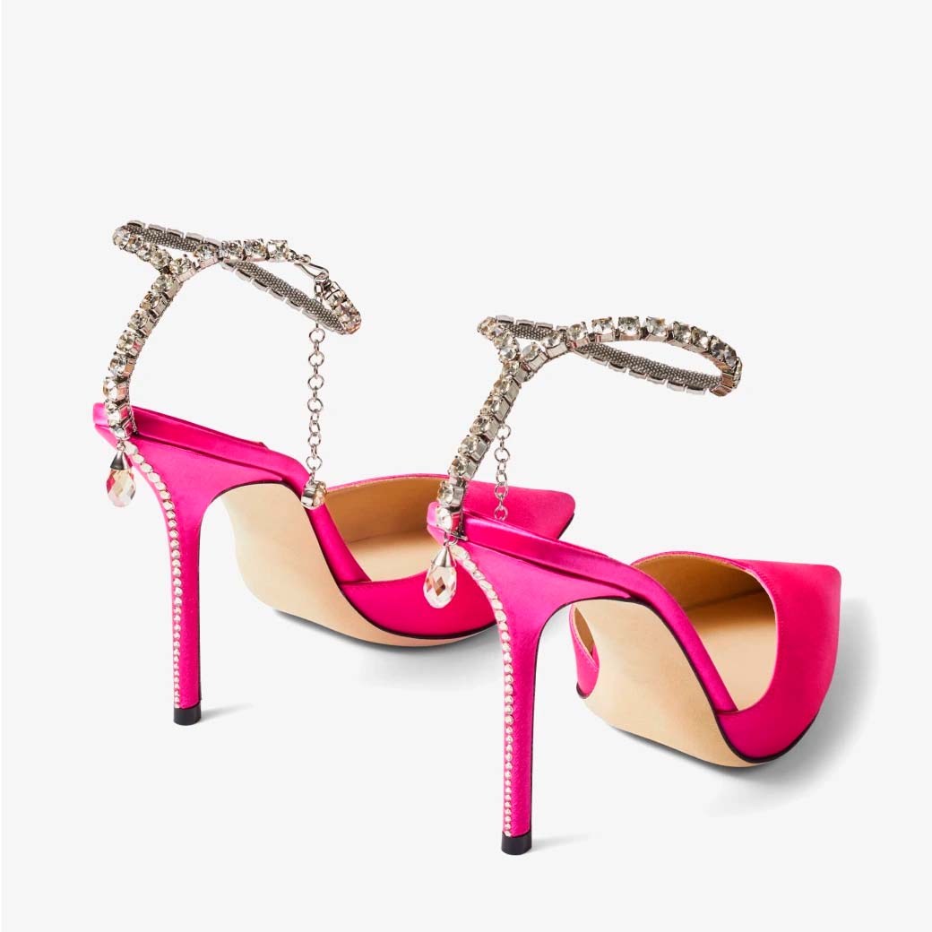 VERONICA PONTED TOE SANDALS EMBELLISHED with CRYSTALS