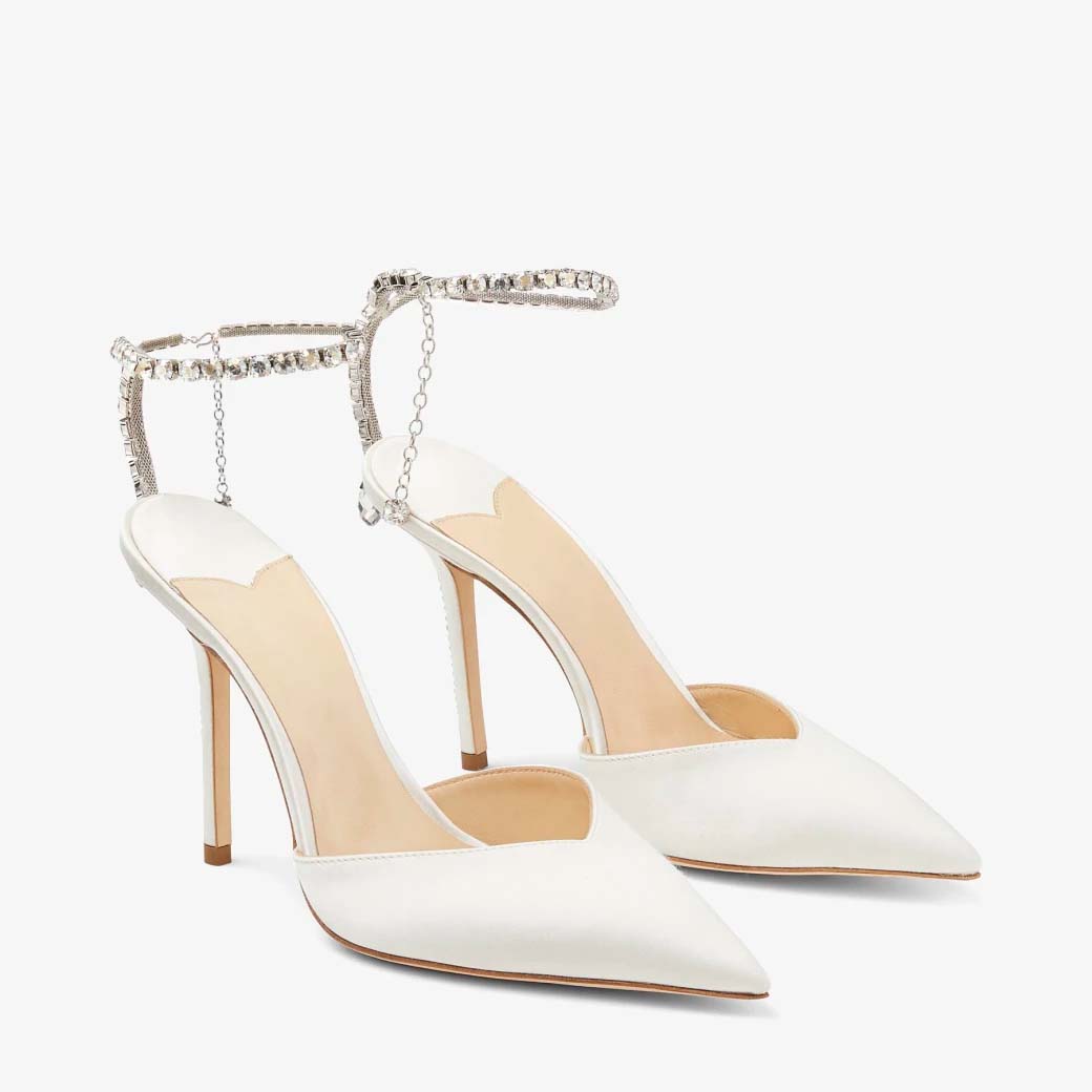 VERONICA PONTED TOE SANDALS EMBELLISHED with CRYSTALS