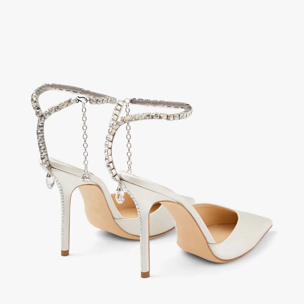 VERONICA PONTED TOE SANDALS EMBELLISHED with CRYSTALS