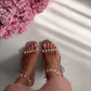 ILA TRIANGLE HEEL TRANSPARENT SANDALS