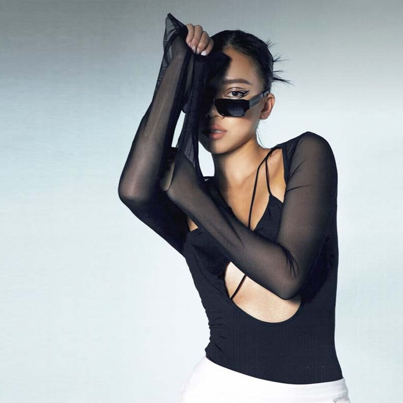 ELLA BLACK CUT OUT BODYSUIT