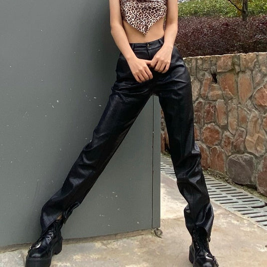 NELLIE PU LEATHER PANTS