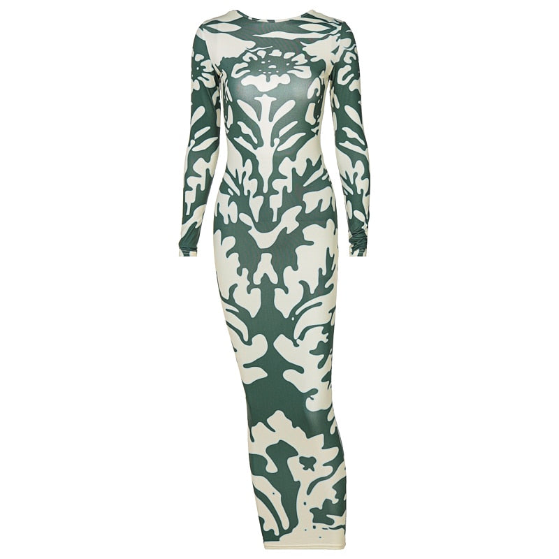KYLIE LONG SLEEVE BACKLESS DRESS