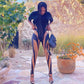 DALARY PRINTED MESH LEGGINGS