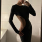 WHITLEY LONG SLEEVE CUT OUT MAXI DRESS
