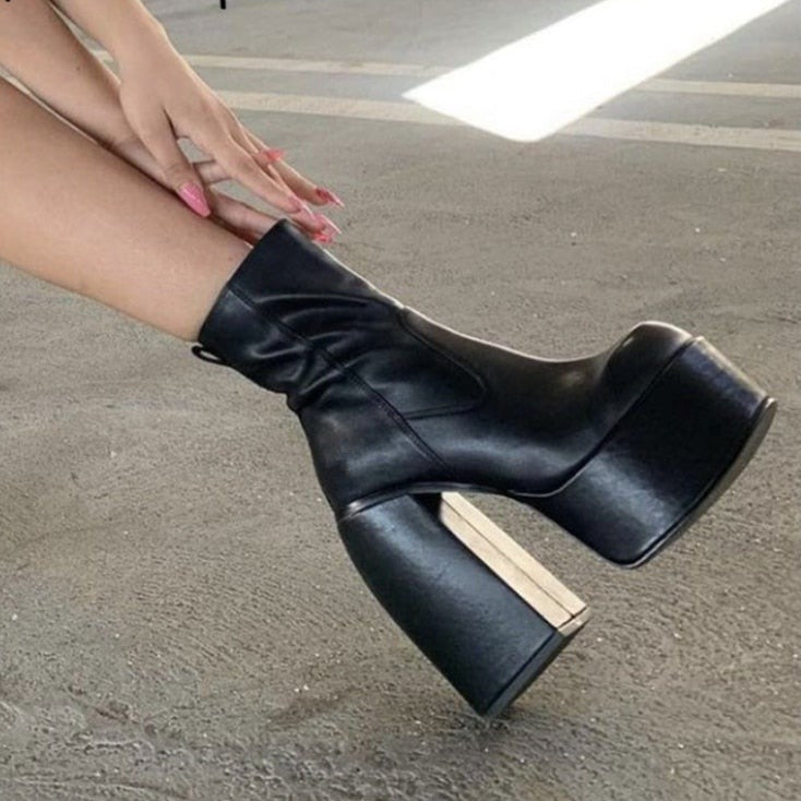 ROMINA HIGH HEEL BOOTS with PLATFORM
