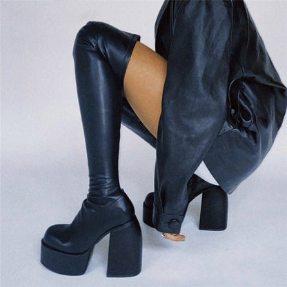 ROMINA HIGH HEEL BOOTS with PLATFORM