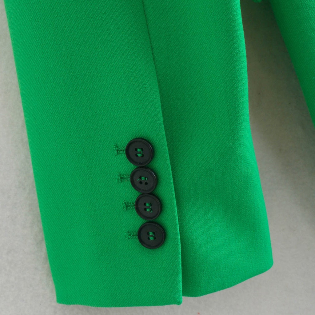 RYAN GREEN BLAZER and MINI SKIRT SUIT