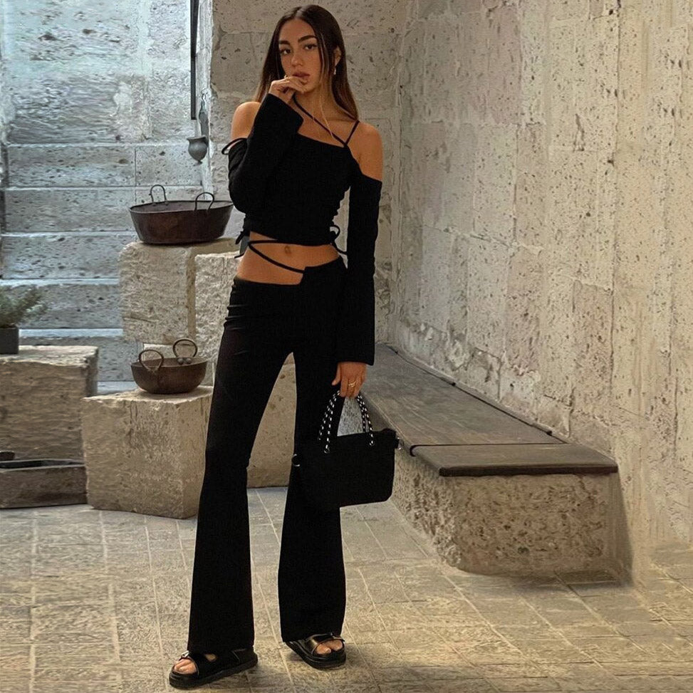 ZARIAS TOP and LACE UP PANTS 2 PIECE SET