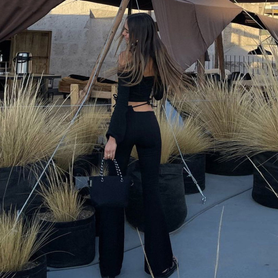 ZARIAS TOP and LACE UP PANTS 2 PIECE SET