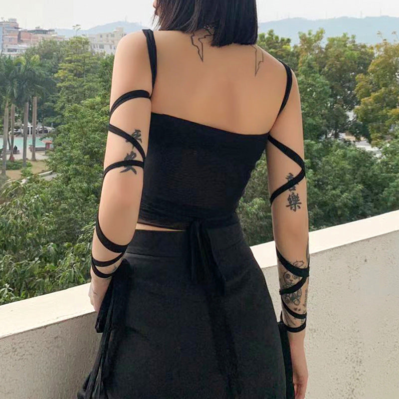 AMIRAH MESH CROP TOP