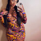 ELLIS LONG SLEEVE CUT OUT MINI DRESS