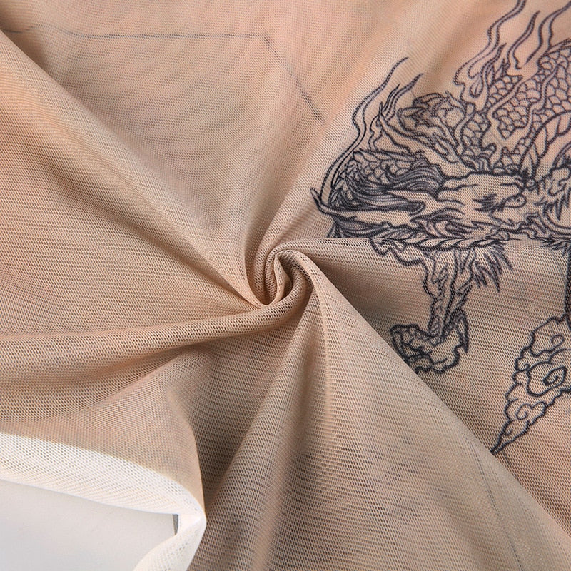 LUCYA PRINTED NUDE BODYSUIT